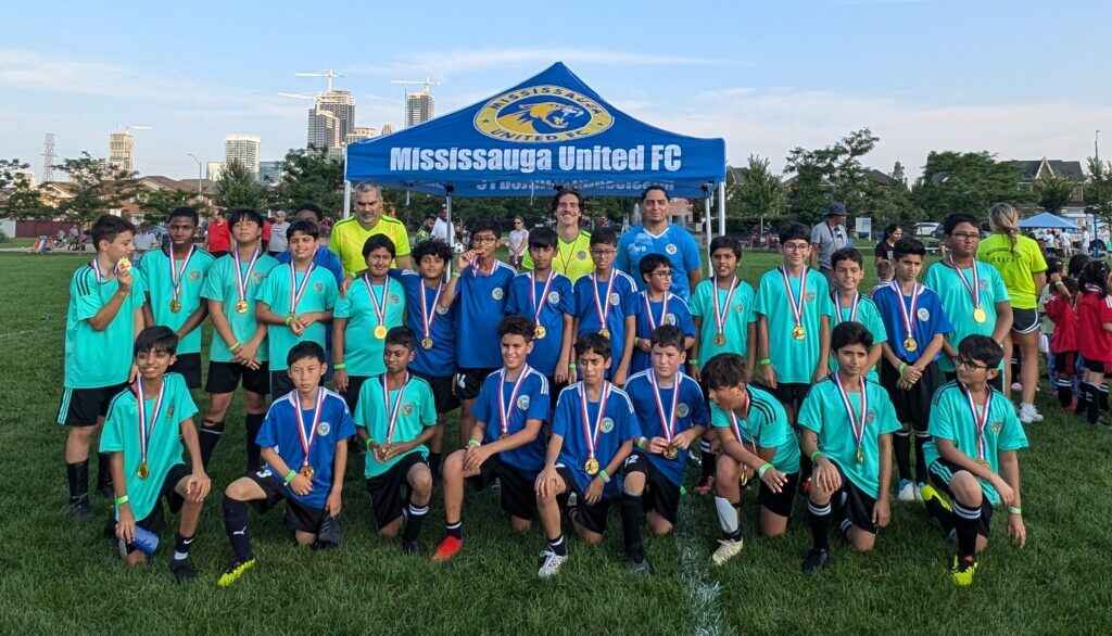 Youth Soccer Training Team Photo at Mississauga United FC